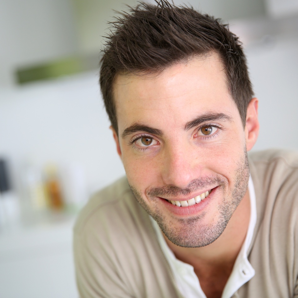 Portrait of smiling attractive man